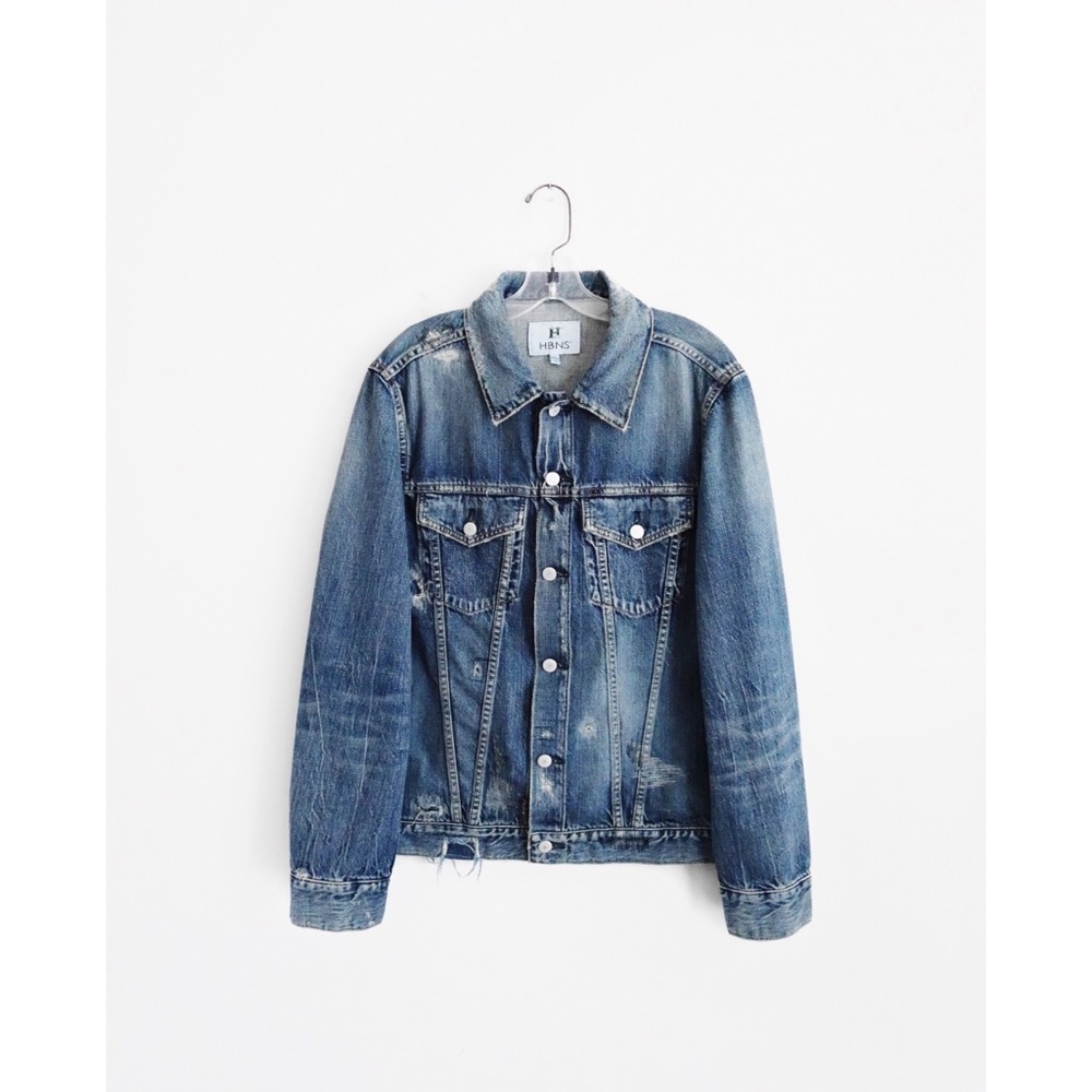 HBNS Japan Blue Selvedge Denim Repair Jacket XL - Picture 1 of 7